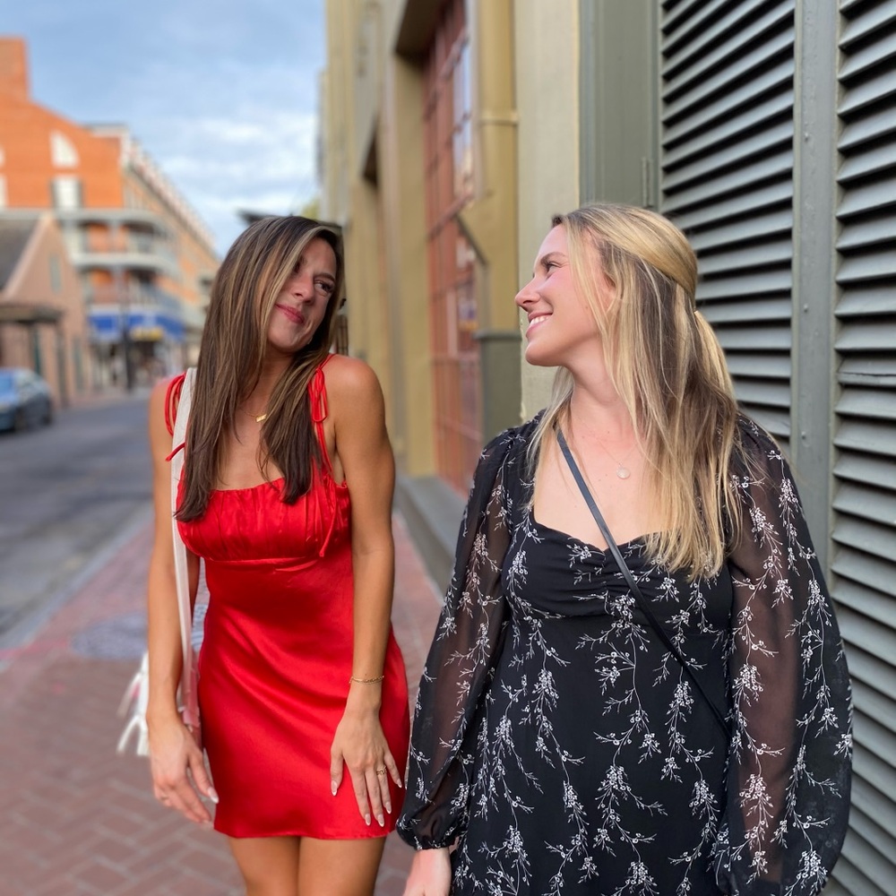 Red Satin Mini Dress